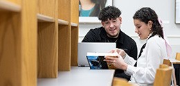 photo: Bergen Community College students at the library