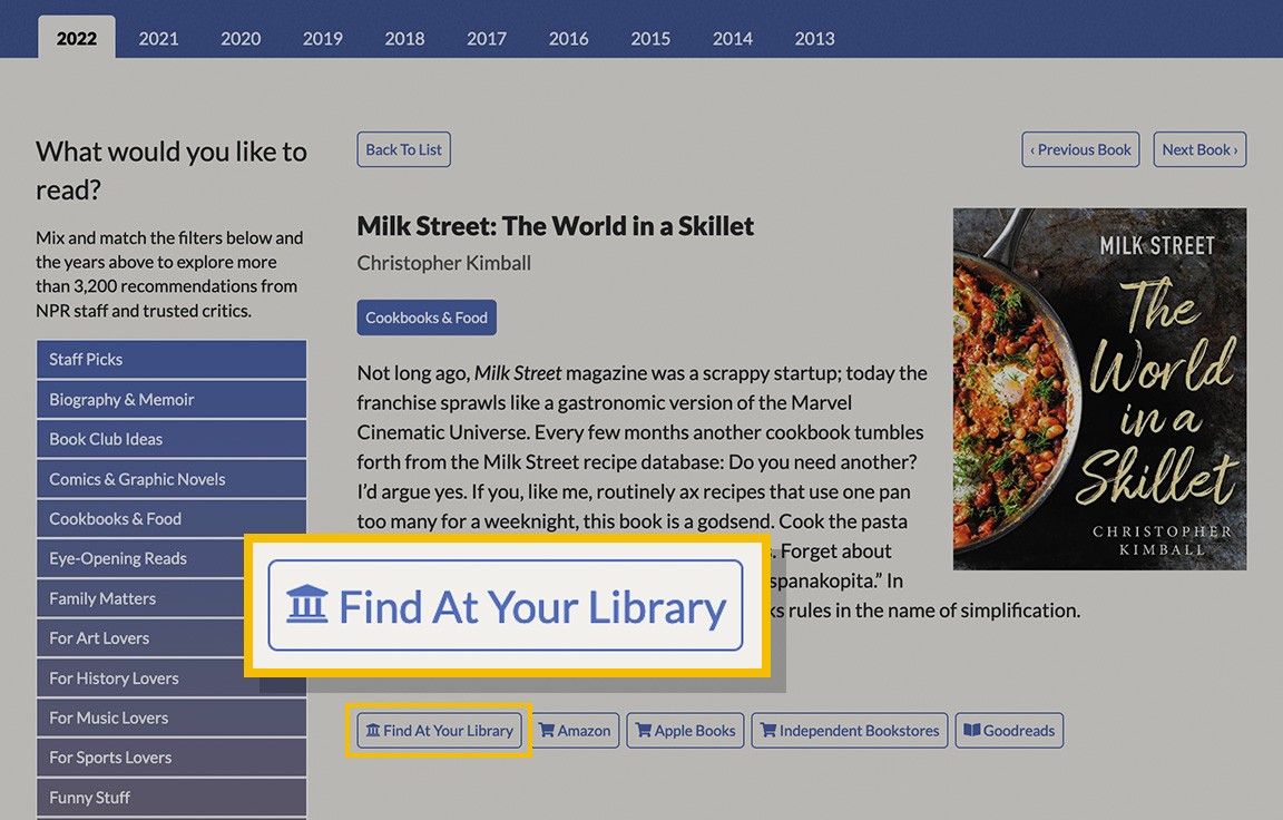 Illustration: NPR Books We Love 'Find at Your Library' link