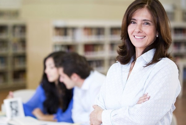 Catalog more than just books Female librarian