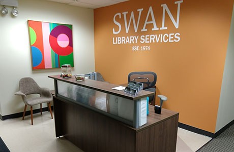 Empfangsbereich der SWAN-Bibliotheksdienste.